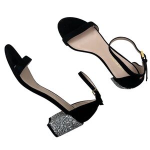 Stuart Weitzman Glitter Block Heels
